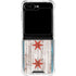 Chicago Flag Dark Wood Galaxy Z Flip5 5G Clear Case