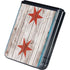Chicago Flag Dark Wood Galaxy Z Flip5 5G Skin