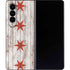 Chicago Flag Dark Wood Galaxy Z Fold4 5G Skin