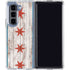 Chicago Flag Dark Wood Galaxy Z Fold5 5G Clear Case