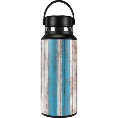 Chicago Flag Dark Wood Hydro Flask 32oz Wide Mouth Skin