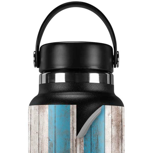 Chicago Flag Dark Wood Hydro Flask 32oz Wide Mouth Skin