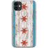 Chicago Flag Dark Wood iPhone 11 Clear Case