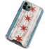 Chicago Flag Dark Wood iPhone 11 Pro Max Clear Case