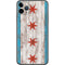 Chicago Flag Dark Wood iPhone 11 Pro Max Skin