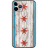 Chicago Flag Dark Wood iPhone 11 Pro Skin