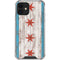 Chicago Flag Dark Wood iPhone 12 Clear Case