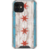 Chicago Flag Dark Wood iPhone 12 Clear Case