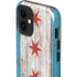 Chicago Flag Dark Wood iPhone 12 Impact Case
