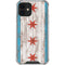 Chicago Flag Dark Wood iPhone 12 Mini Clear Case