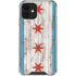 Chicago Flag Dark Wood iPhone 12 Mini Clear Case