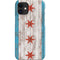 Chicago Flag Dark Wood iPhone 12 Mini Lite Case