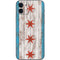 Chicago Flag Dark Wood iPhone 12 Mini Skin