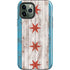 Chicago Flag Dark Wood iPhone 12 Pro Impact Case