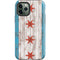 Chicago Flag Dark Wood iPhone 12 Pro Max Impact Case