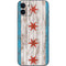 Chicago Flag Dark Wood iPhone 12 Skin