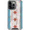 Chicago Flag Dark Wood iPhone 13 Pro Clear Case