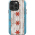 Chicago Flag Dark Wood iPhone 13 Pro Impact Case