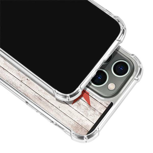 Chicago Flag Dark Wood iPhone 13 Pro Max Clear Case