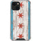 Chicago Flag Dark Wood iPhone 14 Clear Case