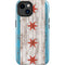 Chicago Flag Dark Wood iPhone 14 Plus Impact Case