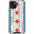 Chicago Flag Dark Wood iPhone 14 Plus Clear Case