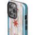 Chicago Flag Dark Wood iPhone 14 Pro Impact Case