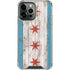 Chicago Flag Dark Wood iPhone 14 Pro Max Clear Case