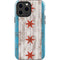 Chicago Flag Dark Wood iPhone 15 Pro Max Impact Case