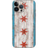 Chicago Flag Dark Wood iPhone 14 Pro Max Skin