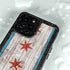 Chicago Flag Dark Wood iPhone 14 Pro Max Waterproof Case