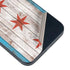 Chicago Flag Dark Wood iPhone 14 Skin