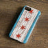 Chicago Flag Dark Wood iPhone 8 Pro Case