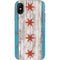 Chicago Flag Dark Wood iPhone X Pro Case