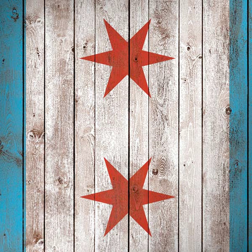 Chicago Flag Dark Wood iPhone X Pro Case
