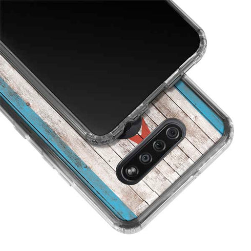 Chicago Flag Dark Wood LG K51/Q51 Clear Case