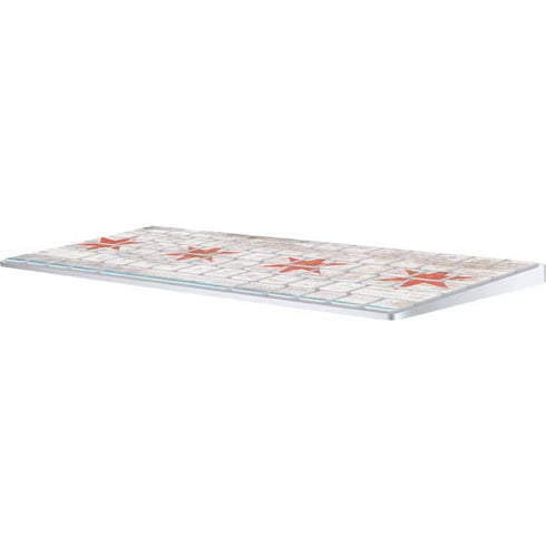 Chicago Flag Dark Wood Magic Keyboard Skin