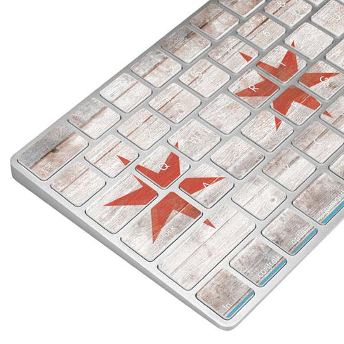 Chicago Flag Dark Wood Magic Keyboard Skin