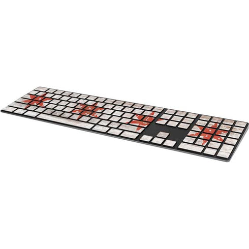 Chicago Flag Dark Wood Magic Keyboard with Numeric Keypad Skin