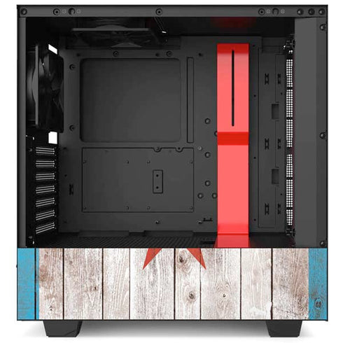 Chicago Flag Dark Wood NZXT H510 Compact ATX Mid-Tower Case Skin