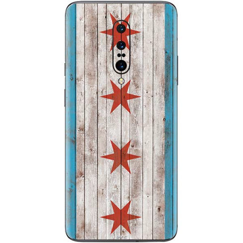 Chicago Flag Dark Wood OnePlus 7 Pro Skin