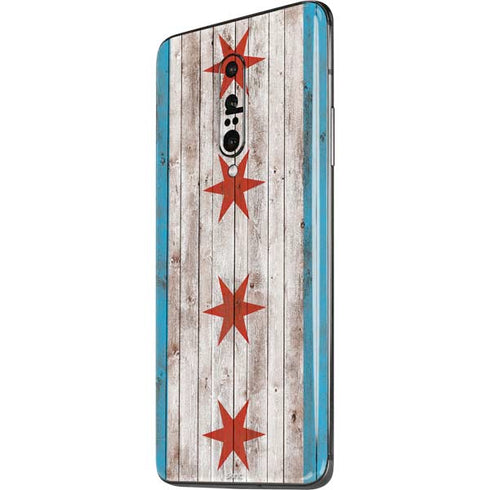 Chicago Flag Dark Wood OnePlus 7 Pro Skin