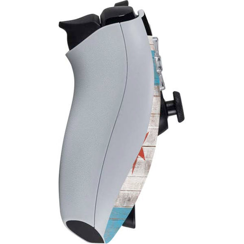 Chicago Flag Dark Wood PlayStation Portal Remote Player Skin