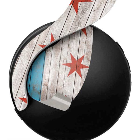 Chicago Flag Dark Wood PULSE 3D Wireless Headset for PS5 Skin