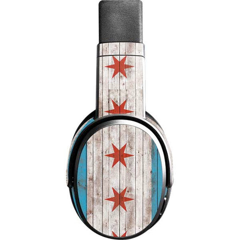 Chicago Flag Dark Wood Skullcandy Crusher Wireless Skin