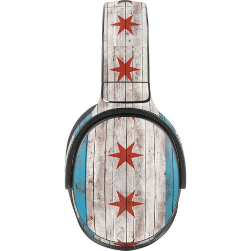 Chicago Flag Dark Wood Skullcandy Venue Skin