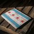 Chicago Flag Dark Wood Surface Laptop 2 Skin