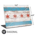Chicago Flag Dark Wood Universal Laptop 12in (9.8 x 6.8in) Skin