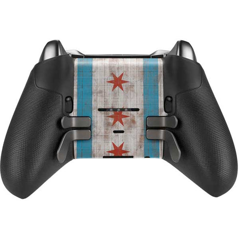 Chicago Flag Dark Wood Xbox Elite Wireless Controller Series 2 Skin