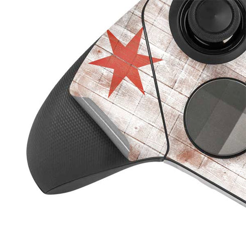 Chicago Flag Dark Wood Xbox Elite Wireless Controller Series 2 Skin